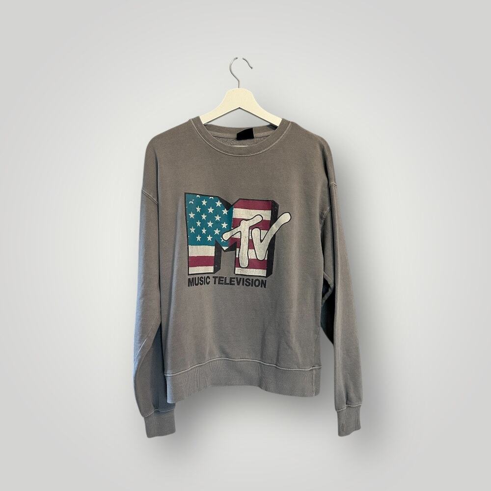 MTV American Flag Oversized Sweatshirt size XXS